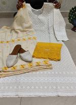 Yellow Cambric Cotton Festival Wear Sequins Work Readymade Salwar Suit