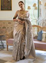 Grey Tissue Festival Wear Weaving Saree