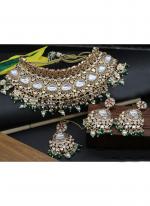 Green Trendy Kundan Choker Set