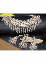 Light Pink Trendy Kundan Choker Set