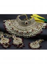 Maroon Trendy Kundan Choker Set