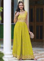 Light Green Georgette Party Wear Embroidery Work Jumpsuit