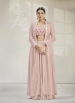pink Georgette Wedding Wear Sequins Work Salwar Suit