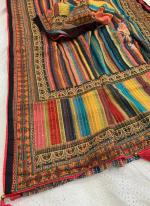 Multi Colour Organza Festival Wear Embroidery Work Saree