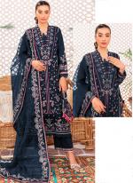 Navy Blue Georgette Festival Wear Embroidery Work Pakistani Suit