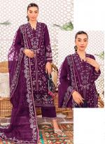 Wine Georgette Festival Wear Embroidery Work Pakistani Suit