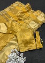 Yellow Cotton Silk Traditional Wear Weaving Saree