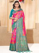 Firozi Silk Traditional Wear Kanjivaram Saree