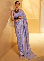 Purple Silk Party Wear Weaving Saree