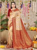 Patola Silk Festival Wear Weaving Golden Color Saree