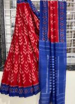 Red Linen Daily Wear Digital Printed Saree