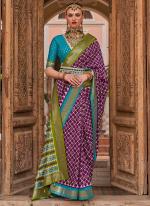 Purple Silk Party Wear Weaving Saree