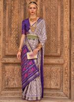 Purple Silk Party Wear Weaving Saree