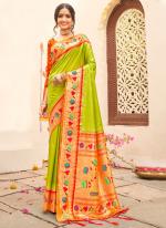 Sea Green Silk Wedding Wear Weaving Saree