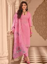 Pink Pure Cotton Traditional Wear Embroidery Work Readymade Salwar Suit