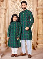 Green Magic Cotton Casual Wear Printed Combo Kurta Pajama