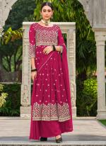 Rani Faux Georgette Traditional Wear Embroidery Work Palazzo Suit
