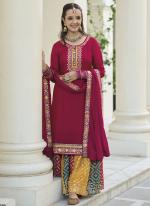 Rani Chinnon Silk Traditional Wear Embroidery Work Palazzo Suit