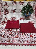 Maroon Cambric Cotton Festival Wear Sequins Work Readymade Salwar Suit