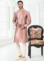 ONION PINK Banarasi Silk Traditional Wear Digital Printed Kurta Pajama