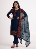 NAvy Blue Georgette Eid Wear Multi Work Salwar Suit