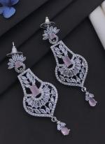 Latest Premium Quality Designer Fancy Silver Plated American Diamond Earrings