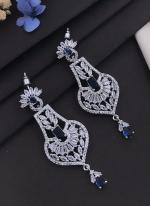 Stylish Premium Quality Designer Fancy Silver Plated American Diamond Earrings