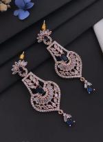 Trendy Premium Quality Designer Fancy Rose Gold American Diamond Earrings