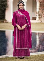 Rani Georgette Eid Wear Embroidery Work Readymade Salwar Suit