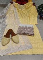 Yellow Cambric Cotton Festival Wear Sequins Work Readymade Salwar Suit