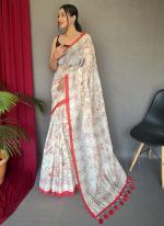 Gajri Malai Cotton Casual Wear Printed Saree