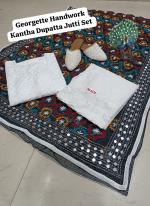 White Cambric Cotton Traditional Wear Chikankari Readymade Phulkari Suit