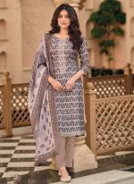 Purple Linen Festival Wear Embroidery Work Readymade Salwar Suit