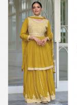 Yellow Premium Silk Wedding Wear Embroidery Work Readymade Salwar Suit