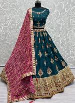 Rama Silk Party Wear Embroidery Work Lehenga Choli