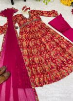 Rani Muslin Cotton Festival Wear Embroidery Work Readymade Salwar Suit