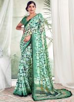 Teal Weightless Casual Wear Digital Printed Saree