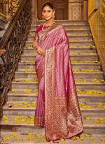 Purple Banarasi Silk Tradional Wear Weaving Saree
