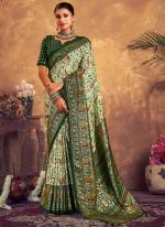 Light Green Dola Silk Festival Wear Weaving Saree