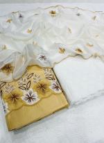 Beige Pure Cotton Festival Wear Embroidery Work Dress Material