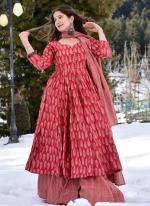 Pink Pure Muslin Tradional Wear Digital Printed Readymade Salwar Suit