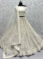 cream Net Wedding Wear Embroidery Work Lehenga Choli