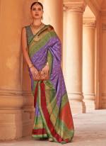 Lavender Silk Wedding Wear Weaving Saree