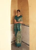 Pista Green Silk Party Wear Weaving Saree