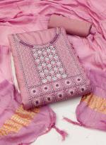Pink Silk Festival Wear Embroidery Work Dress Material