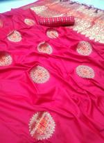 Rani Lichi Silk Festival Wear Weaving Saree