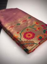 Onion Pink Silk Festival Wear Paithani Saree