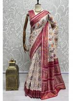 Rani Meena Silk Party Wear Thread Work Saree