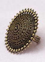   Party Wear  Golden Oxidized Ring