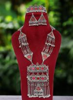   Party Wear  Rani Oxidized Temple Necklace Set